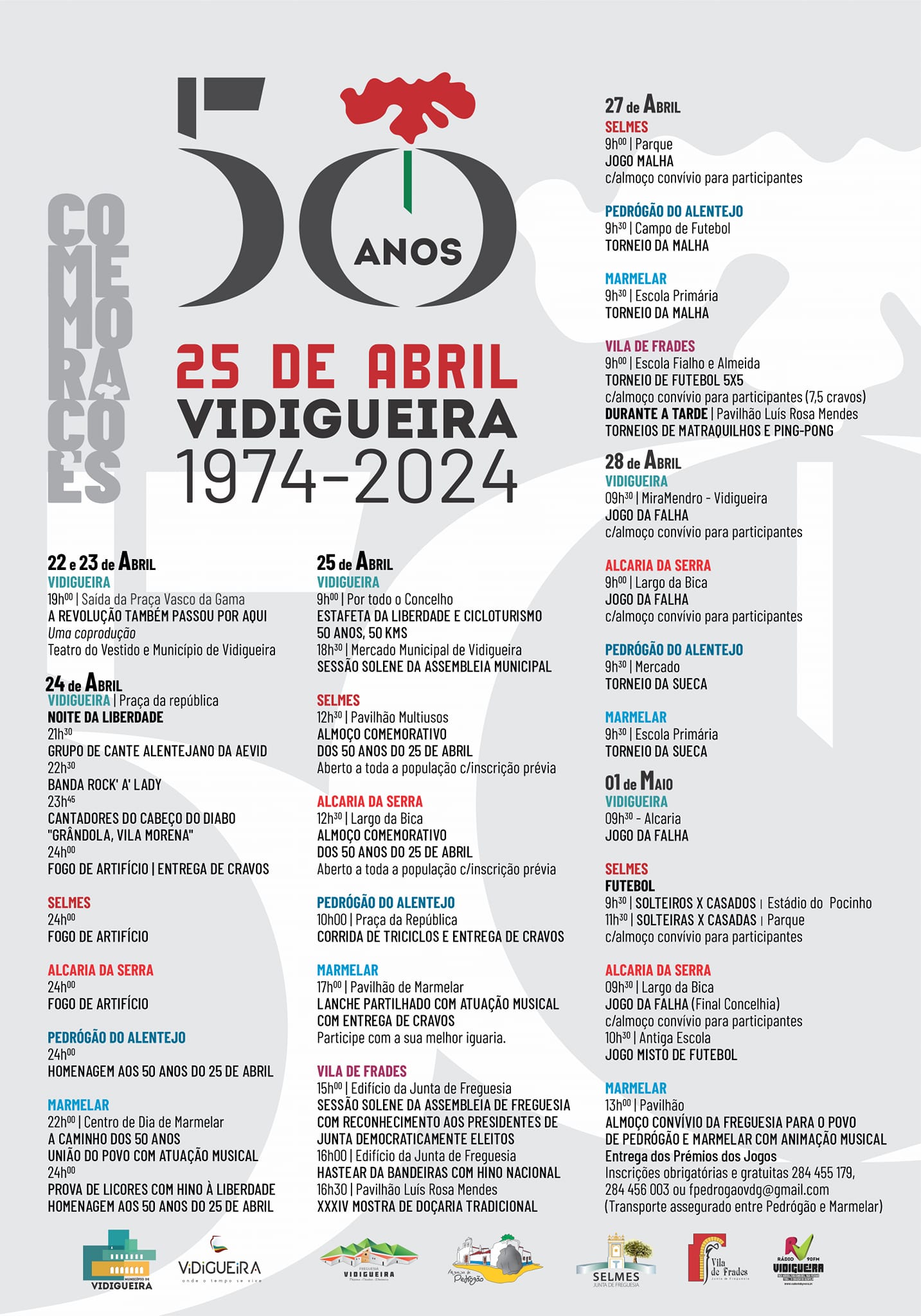 Comemoração do 25 de Abril 1974/2024 - 50 Anos